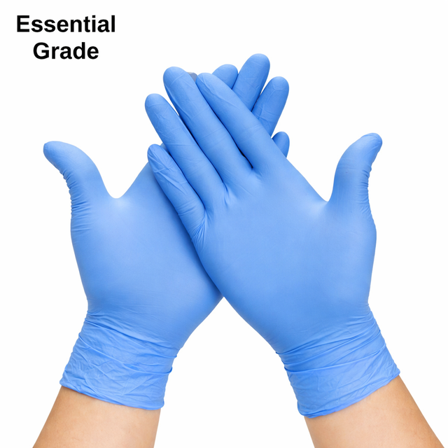 Blue nitrile gloves essential grade 4 mil box of 100 - Epic Solutions UK