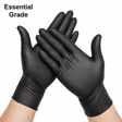 Black nitrile gloves essential quality 4 mil box of 100 - Epic Solutions UK