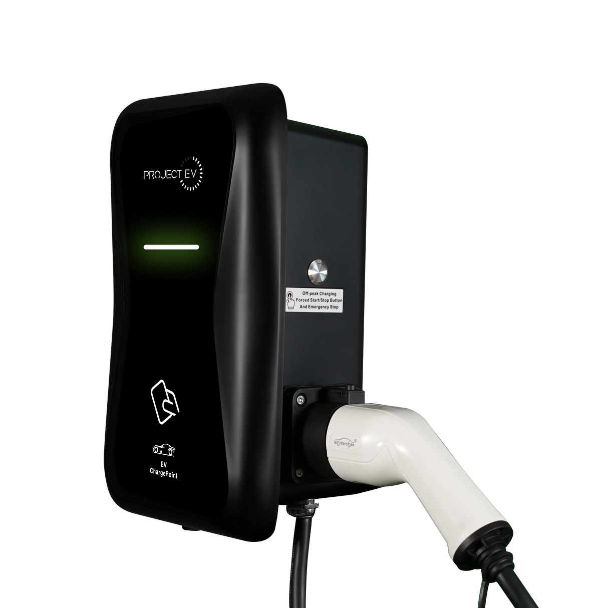 Project EV EVA-07S-PE-RFID - 7.3kw Pro Earth Wall Tethered Charger Single Gun RFID