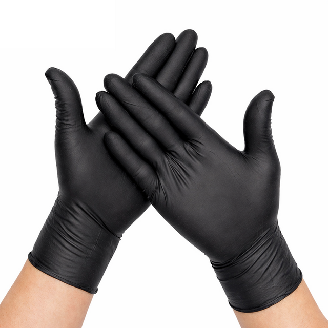Black nitrile premium gloves